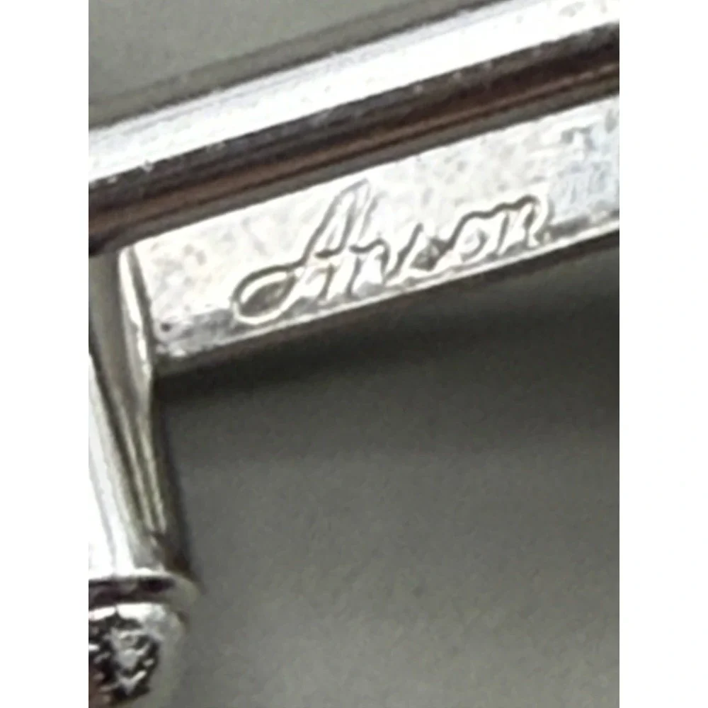 Anson Cufflinks Lot 2 Pair Mens Gold Silver Tone Etched Rectangular Bullet Back